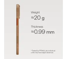 Чехол Pitaka Ultra-Slim case (PitaTap) для iPhone 17 Pro Golden Glint