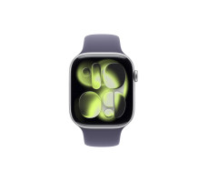 Умные часы Apple Watch Series 11 42 мм (алюминиевый корпус, серебристый/фиолетовый туман, спортивный силиконовый ремешок S/M)