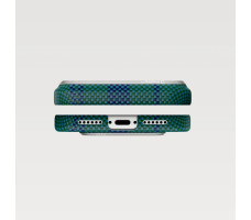 Чехол Pitaka Ultra Slim Case Flora in Grid for iPhone 17 Pro Forest Dawn