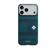 Чехол Pitaka Ultra Slim Case Flora in Grid for iPhone 17 Pro Forest Dawn