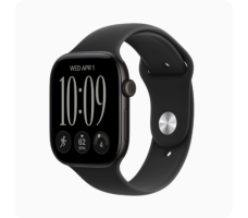 Умные часы Apple Watch Series 12 42 мм (алюминиевый корпус, черный/черный спортивный силиконовый ремешок S/M) Умные часы Apple Watch Series 12 42 мм (алюминиевый корпус, черный/черный спортивный силиконовый ремешок S/M)