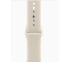 Умные часы Apple Watch Series 12 42 мм (алюминиевый корпус, светлое золото/песочный спортивный силиконовый ремешок M/L) (MJEE4)