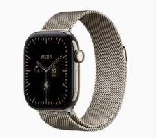 Умные часы Apple Watch Series 12 42 мм (титановый корпус, натуральный/натуральный миланский ремешок)