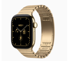 Умные часы Apple Watch Series 12 46 мм (титановый корпус, золотой/золотой стальной ремешок)