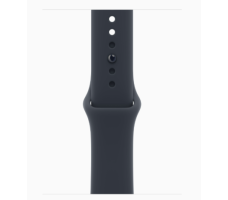 Умные часы Apple Watch Series 12 46 мм (керамический корпус, черный/синий спортивный силиконовый ремешок S/M)