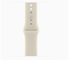Умные часы Apple Watch Series 12 42 мм (керамический корпус, белый/песочный спортивный силиконовый ремешок S/M)