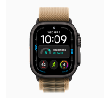 Умные часы Apple Watch Ultra 4 49 мм (титановый корпус, черный/пустынный текстильный ремешок размера M)