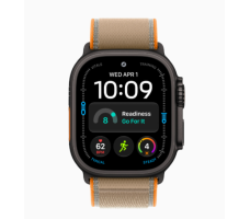Умные часы Apple Watch Ultra 4 49 мм (титановый корпус, черный/песочный нейлоновый ремешок размера M/L)