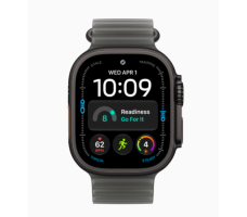 Умные часы Apple Watch Ultra 4 49 мм (титановый корпус, черный/полупрозрачный черный нейлоновый ремешок из эластомера)