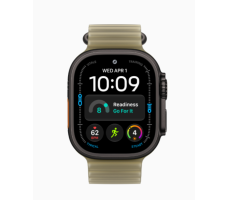Умные часы Apple Watch Ultra 4 49 мм (титановый корпус, черный/полупрозрачный болотный нейлоновый ремешок из эластомера)