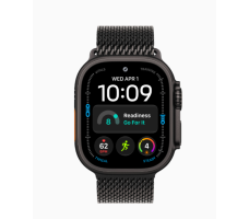 Умные часы Apple Watch Ultra 4 49 мм (титановый корпус, черный/черный миланский ремешок размера L)