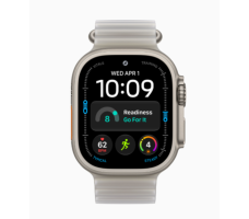 Умные часы Apple Watch Ultra 4 49 мм (титановый корпус, натуральный/полупрозрачный серый нейлоновый ремешок из эластомера)