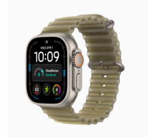 Умные часы Apple Watch Ultra 4 49 мм (титановый корпус, натуральный/полупрозрачный болотный нейлоновый ремешок из эластомера)