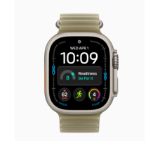 Умные часы Apple Watch Ultra 4 49 мм (титановый корпус, натуральный/полупрозрачный болотный нейлоновый ремешок из эластомера)