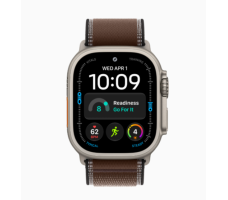 Умные часы Apple Watch Ultra 4 49 мм (титановый корпус, натуральный/коричневый нейлоновый ремешок размера S/M)