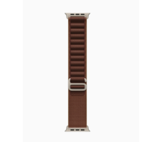 Умные часы Apple Watch Ultra 4 49 мм (титановый корпус, натуральный/бордовый текстильный ремешок размера L)