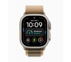 Умные часы Apple Watch Ultra 4 49 мм (титановый корпус, натуральный/пустынный текстильный ремешок размера L)