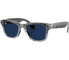 Умные очки Ray-Ban Meta Wayfarer Gen 2 RW4012 (глянцевый прозрачный серый/прозрачный/сапфировый синий) Transitions