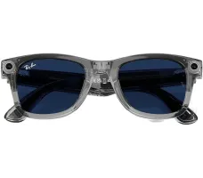 Умные очки Ray-Ban Meta Wayfarer Gen 2 RW4012 (глянцевый прозрачный серый/прозрачный/сапфировый синий) Transitions