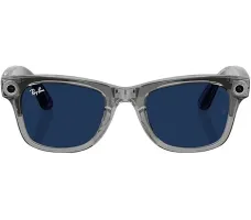 Умные очки Ray-Ban Meta Wayfarer Gen 2 RW4012 (глянцевый прозрачный серый/прозрачный/сапфировый синий) Transitions