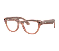 Умные очки Ray-Ban Meta GEN 2 Skyler RW4014 (глянцевый персиковый/прозрачный/коричневый) Transitions
