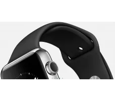Умные часы Apple Watch 38mm Stainless Steel with Black Sport Band (MJ2Y2)