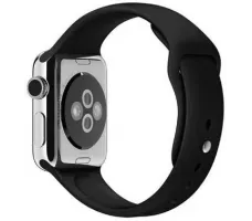 Умные часы Apple Watch 38mm Stainless Steel with Black Sport Band (MJ2Y2)