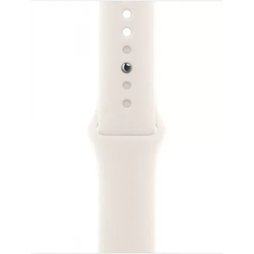 Умные часы Apple Watch Series 10 42 мм (алюминиевый корпус, розовое золото/звездный свет, спортивный силиконовый ремешок S/M) MWWH3