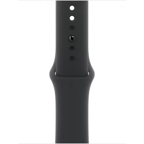 Умные часы Apple Watch Series 10 42 мм (алюминиевый корпус, серебристый/черный, спортивный силиконовый ремешок S/M)