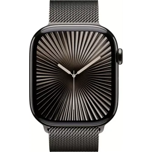 Умные часы Apple Watch Series 10 LTE 46 мм (титановый корпус, черный/сланец, миланская петля)