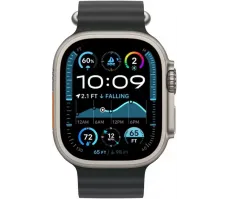 Умные часы Apple Watch Ultra 2 LTE 49 мм (титановый корпус, титановый/черный, ремешок из эластомера)