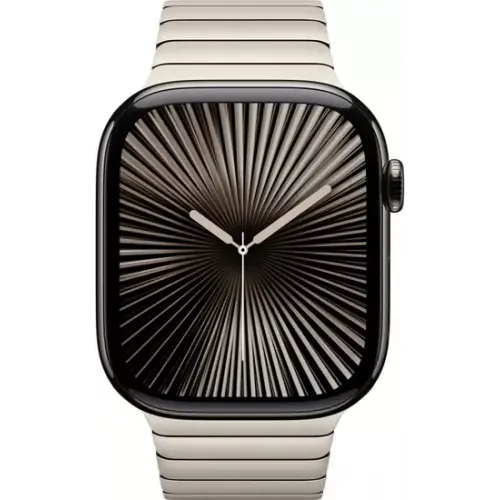 Умные часы Apple Watch Series 10 LTE 46 мм (титановый корпус, черный/натуральный, стальной ремешок)