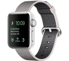 Умные часы Apple Watch Series 2 38mm Silver with Pearl Woven Nylon (MNNX2)