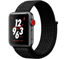 Умные часы Apple Watch Nike+ LTE 38mm Space Gray Aluminum Case with Black/Pure Platinum Nike Sport Loop (MQL82)