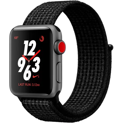 Умные часы Apple Watch Nike+ LTE 38mm Space Gray Aluminum Case with Black/Pure Platinum Nike Sport Loop (MQL82)
