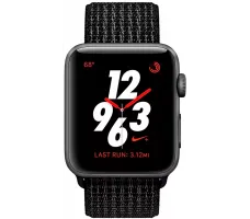 Умные часы Apple Watch Nike+ LTE 38mm Space Gray Aluminum Case with Black/Pure Platinum Nike Sport Loop (MQL82)