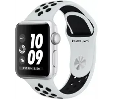 Умные часы Apple Watch Nike+ 38mm Silver Aluminium Case with Pure Platinum/Black Nike Sport Band (MQKX2)