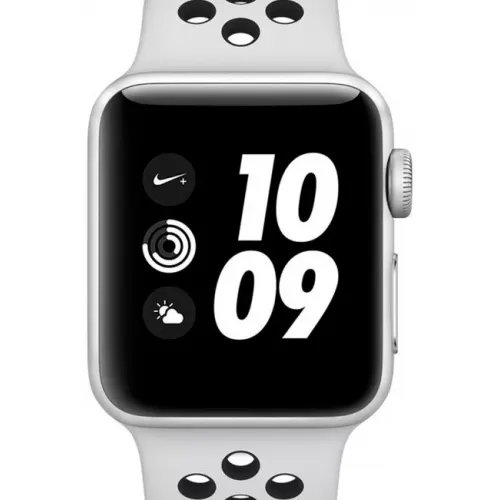 Умные часы Apple Watch Nike+ 38mm Silver Aluminium Case with Pure Platinum/Black Nike Sport Band (MQKX2)
