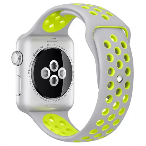Умные часы Apple Watch Nike+ 38mm Silver with Flat Silver/Volt Nike Band (MNYP2)