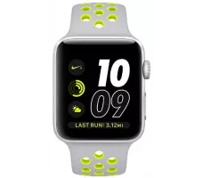 Умные часы Apple Watch Nike+ 38mm Silver with Flat Silver/Volt Nike Band (MNYP2)