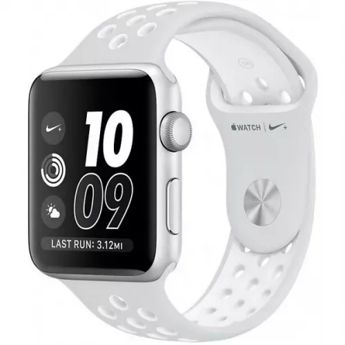 Умные часы Apple Watch Nike+ 42mm Silver with White Nike Sport Band (MQ192)