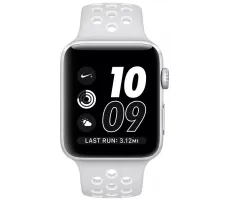 Умные часы Apple Watch Nike+ 42mm Silver with White Nike Sport Band (MQ192)