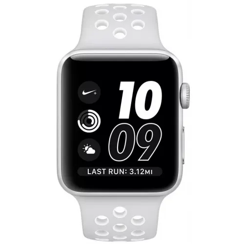 Умные часы Apple Watch Nike+ 42mm Silver with White Nike Sport Band (MQ192)