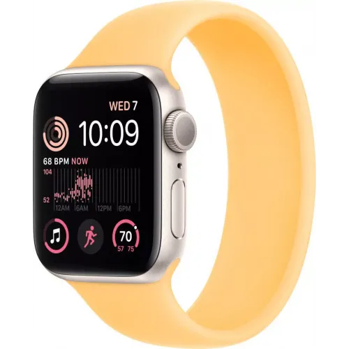 Умные часы Apple Watch SE 2 40 мм (алюминиевый корпус, звездный свет/солнечное сияние, силиконовый ремешок)