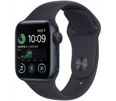 Умные часы Apple Watch SE 2 LTE 44 мм (алюминиевый корпус, темно-серый/темно-серый, силиконовый ремешок)