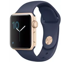 Умные часы Apple Watch 38mm Gold with Midnight Blue Sport Band (MQ102)