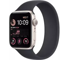 Умные часы Apple Watch SE 2 LTE 44 мм (алюминиевый корпус, звездный свет/темно-серый, силиконовый ремешок)