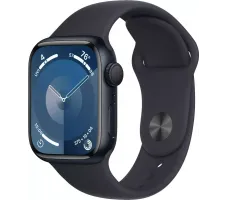 Умные часы Apple Watch Series 9 41 мм (алюминиевый корпус, полуночный/полуночный, спортивный силиконовый ремешок)
