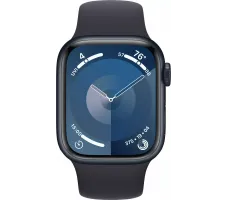 Умные часы Apple Watch Series 9 41 мм (алюминиевый корпус, полуночный/полуночный, спортивный силиконовый ремешок)