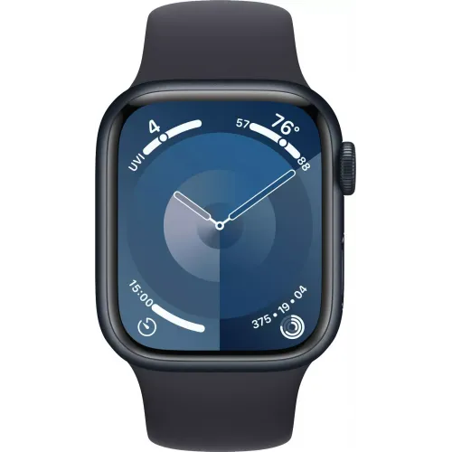 Умные часы Apple Watch Series 9 41 мм (алюминиевый корпус, полуночный/полуночный, спортивный силиконовый ремешок)